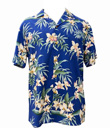ORIGINAL HAWAIIHEMD - ORCHID GINGER - ROYAL BLAU - PARADISE FOUND