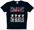 LOGOSHIRT - THE BEATLES SHIRT UNION JACK - BLACK