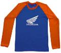HONDA LONG SLEEVE - BLAU/ORANGE - SHIRT