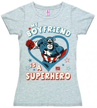 LOGOSHIRT - MARVEL - MY BOYFRIEND IS A SUPERHERO  - GIRL SHIRT auf einer Umiken Wunschliste / Geschenkidee