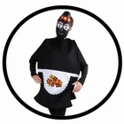 BARBAMAMA KOST�M - ERWACHSENE BARBAPAPA SCHWARZ