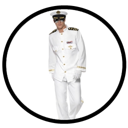 KAPITÄN KOSTÜM WEIß - NAVY OFFIZIER CAPTAIN auf einer Egolzwil Wunschliste / Geschenkidee