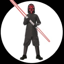 Darth Maul Kinder Kostüm Box mit Doppel-Lichtschwert - Star Wars - Klicken für grössere Ansicht