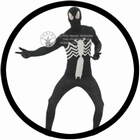 SCHWARZES SPIDERMAN KOST�M ERWACHSENE K�RPERANZUG DIE SPINNE