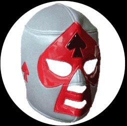 Lucha Libre Maske - Grey-Black-Red - Klicken f�r gr�ssere Ansicht