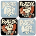 Popeye Coaster Set - 4 Untersetzer