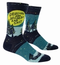 DRAGONS  AND WIZARDS AND SHIT - MÄNNERSOCKEN BLUE Q