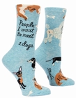 PEOPLE I WANT TO MEET: DOGS - DAMENSOCKEN BLUE Q