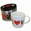 Tasse - I love Playboy - in Blechbox