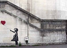 BANKSY POSTER HOPE KLEINFORMAT auf einer Speicher Wunschliste / Geschenkidee
