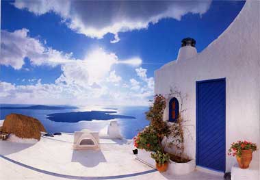 Fototapete - Santorini Sunset - Klicken fr grssere Ansicht