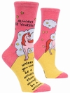 Always Be A Unicorn - Damensocken Blue Q