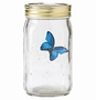 SCHMETTERLINGSGLAS BLAUER MORPHO FALTER